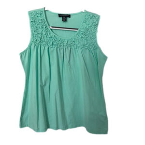 Designers Originals Mint Green Embellished Tank  NWT
